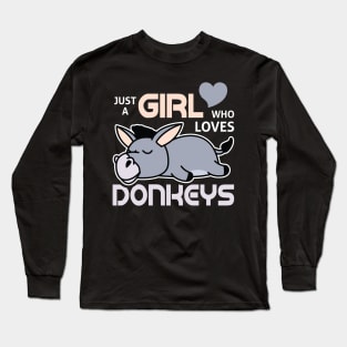 Donkey Girl Woman Long Sleeve T-Shirt